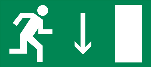 Е 09 (Указатель двери эвакуационного выхода (правосторонний))