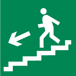 Е 14 (Направление к эвакуационному выходу по лестнице вниз)