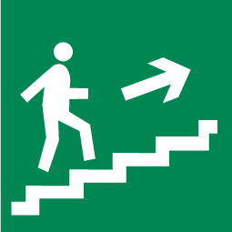 Е 15 (Направление к эвакуационному выходу по лестнице вверх)